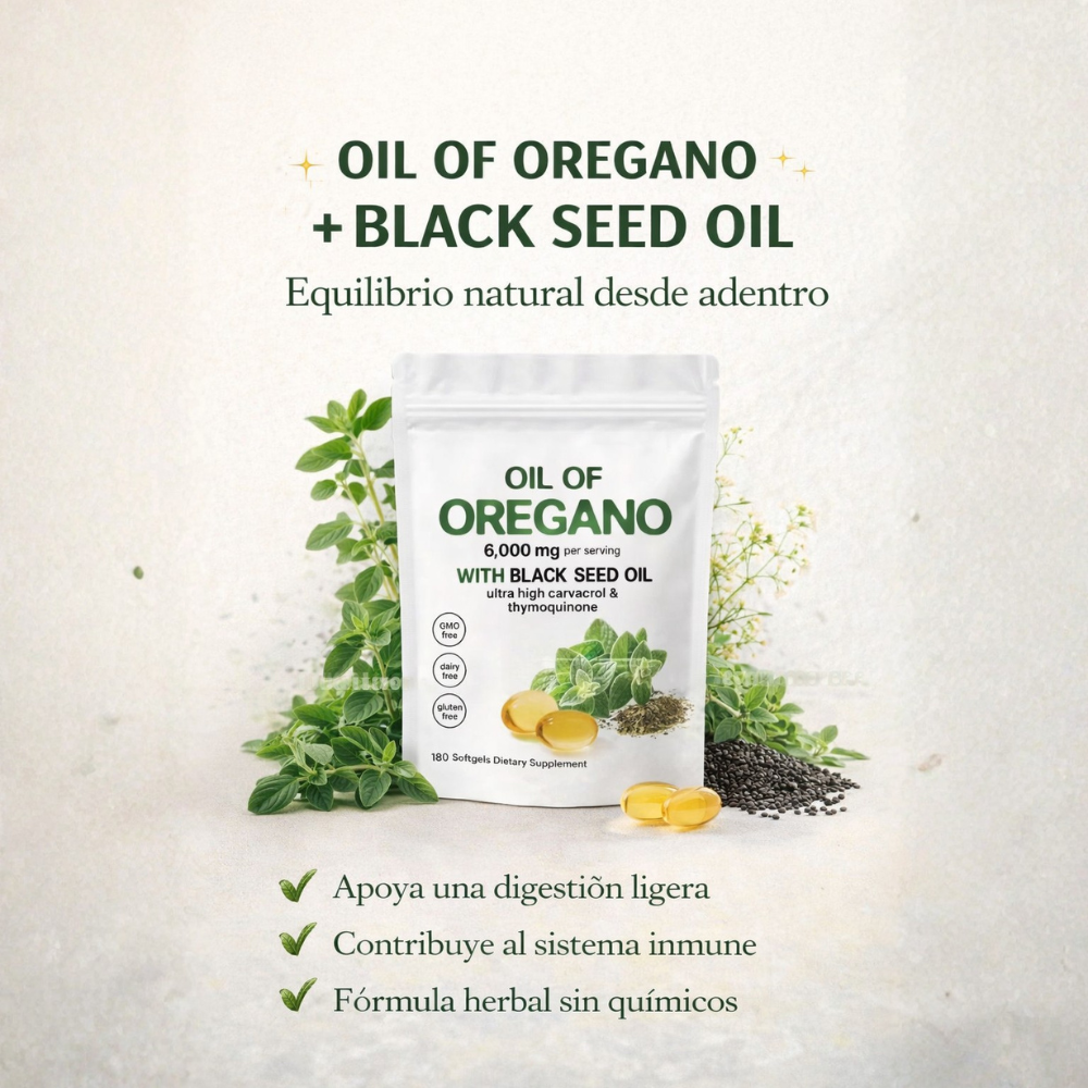 Aceite De Orégano 6000 Mg 60 capsulas ORIGINAL