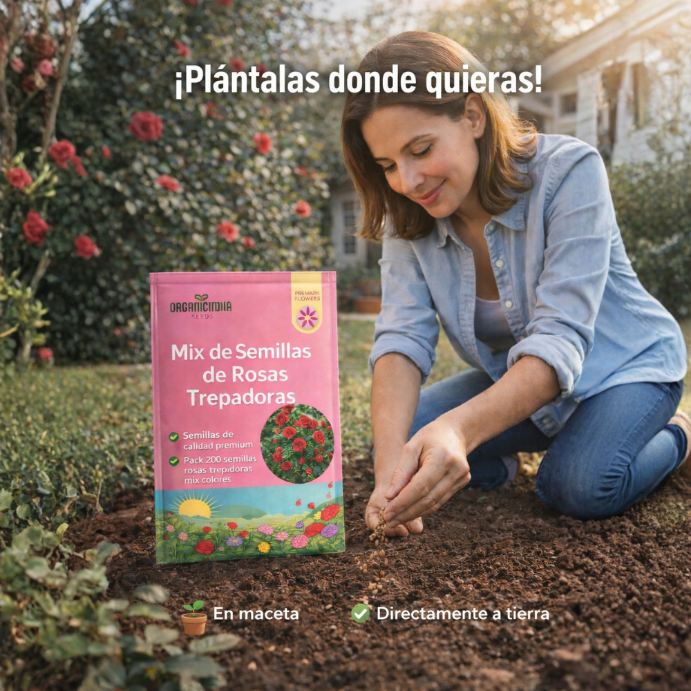 200 Semillas Rosas Trepadoras Jardín