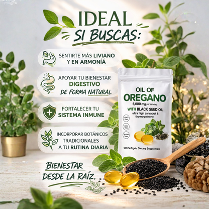 Aceite De Orégano 6000 Mg 60 capsulas ORIGINAL