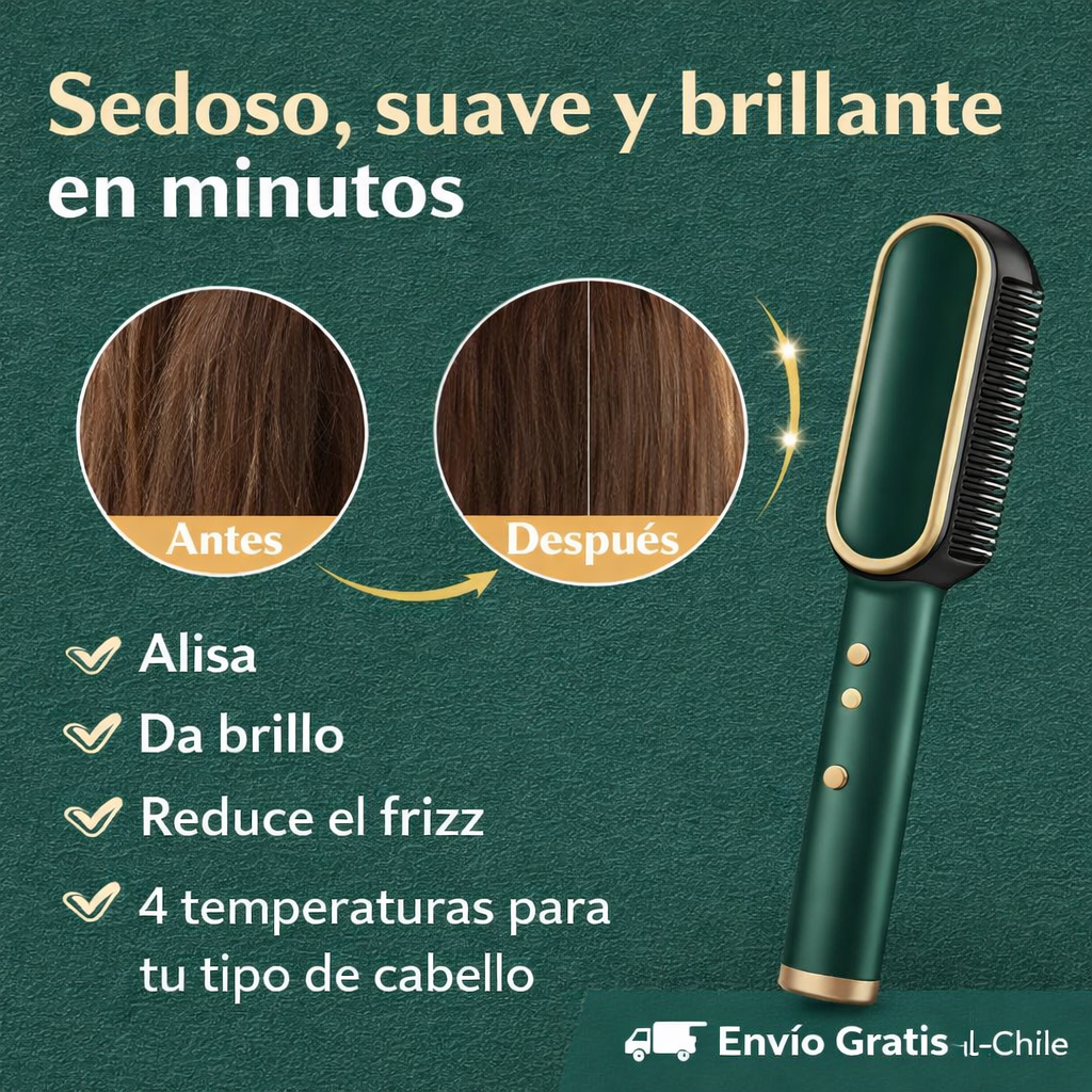 Cepillo Alisador Rizador Multifuncional 3 en 1