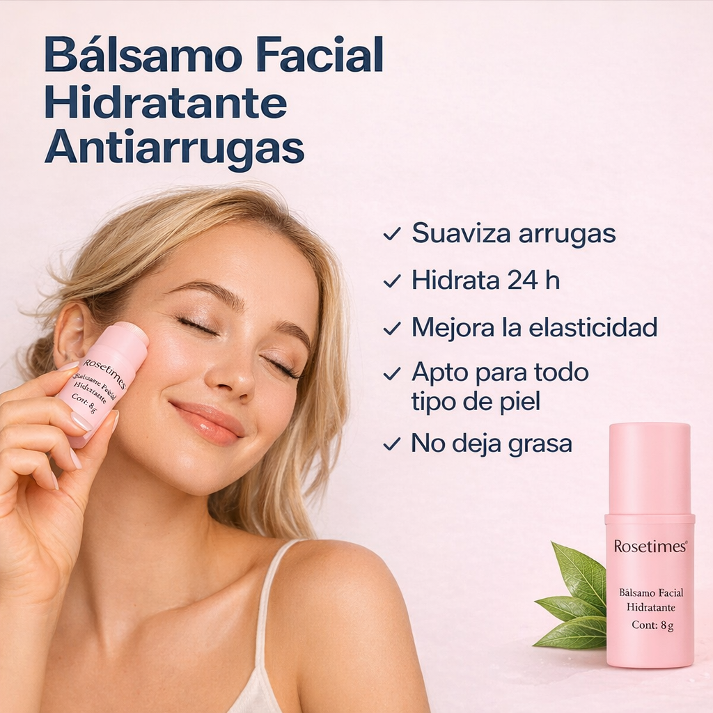GlowStick Rosetimes - Bálsamo Facial Hidratante Antiarrugas